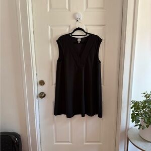 ASOS Black Sleeveless V-Neck A-Line dress